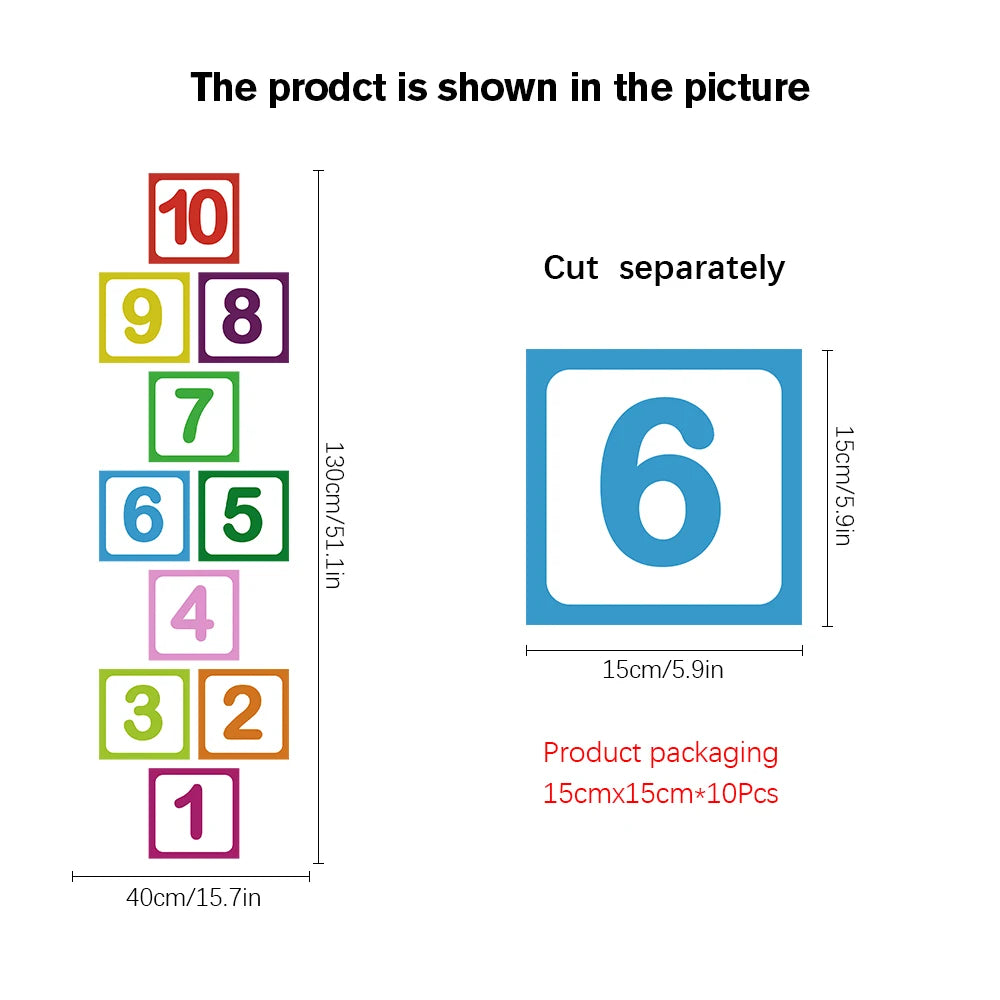 10pcs Blue & Gray Matte Surface Wall Sticker Film - Rehmiar