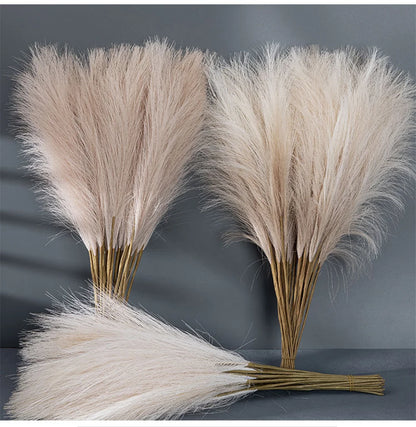 Fluffy Pampas Grass Boho Decor Artificial Flower - Rehmiar