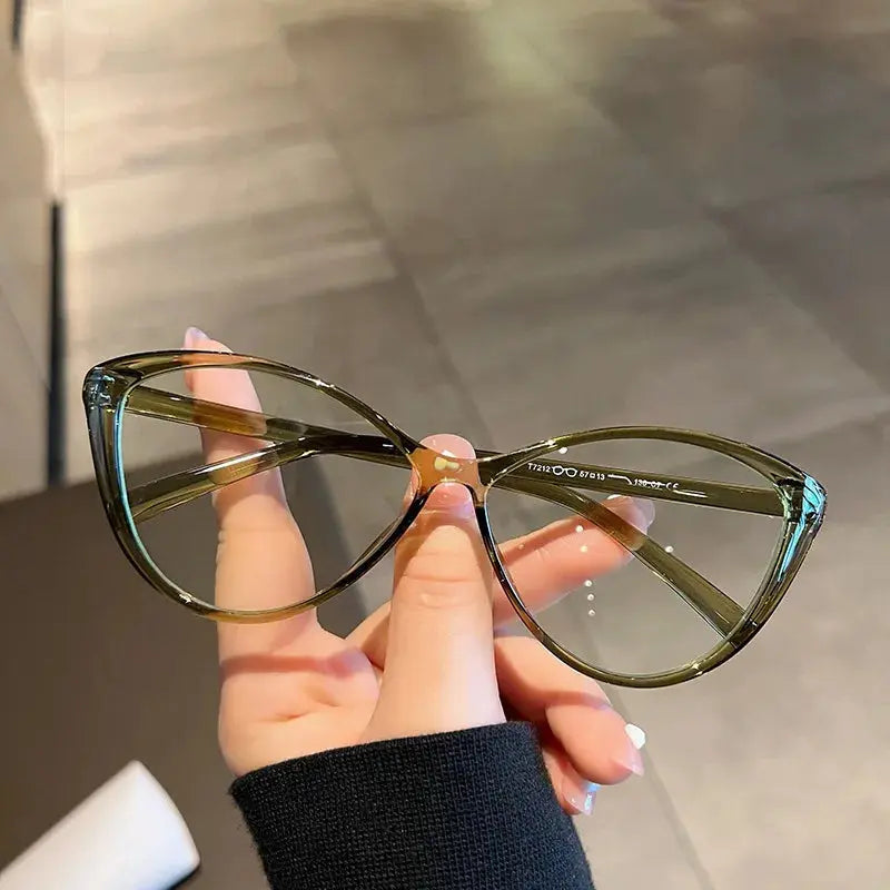 Cat Eye Anti Radiation Glasses For Women/Men Replaceable Lens - Rehmiar