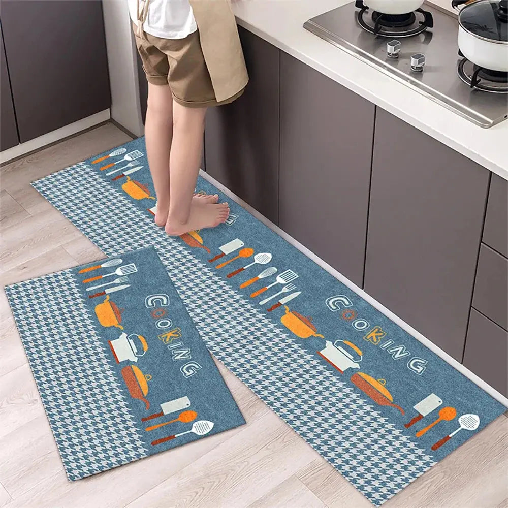 Soft Washable Kitchen Floor Mat – Anti Slip Carpet for Bedroom, Living Room, Hallway, Bathroom & Entrance Doormat