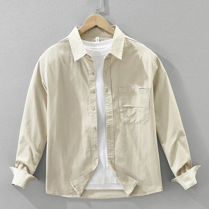 Autumn New Turn-down Versatile Collar Cargo Long Sleeve Shirt - Rehmiar