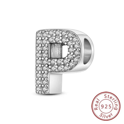A-Z Alphabet Charms for Bracelet – 925 Sterling Silver 26 Letter Beads, DIY Fine Jewellery Gift for Women & Girls - Rehmiar
