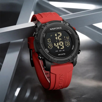 Naviforce  Luxury Men's Fashion Watch – Water Resistant Silicone Strap LCD Electronic Clock