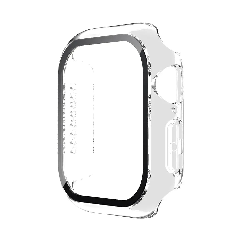 Tempered Glass Case Screen Protector for Apple Watch 38mm 40mm 41mm 42mm 44mm 45mm 46mm iWatch 10 8 7 9 6 SE 5 - Rehmiar