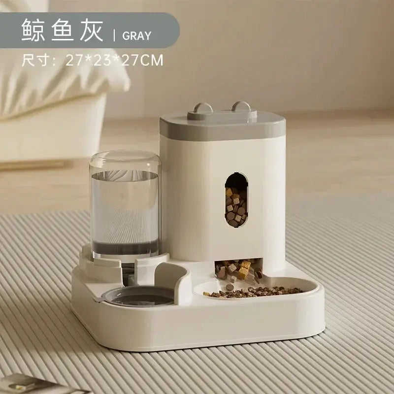 Automatic Pet Feeder with Water Fountain – Large Capacity Dog & Cat Food Dispenser - Rehmiar