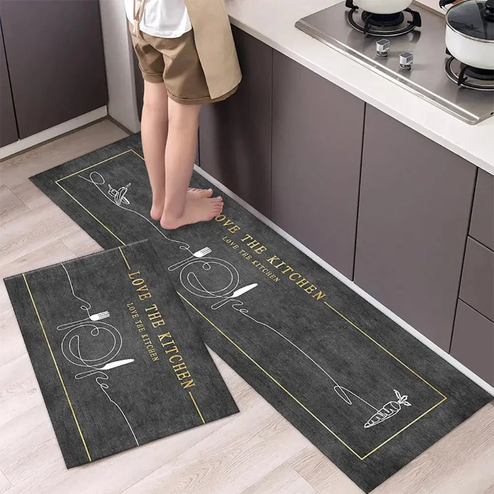 Soft Washable Kitchen Floor Mat – Anti Slip Carpet for Bedroom, Living Room, Hallway, Bathroom & Entrance Doormat