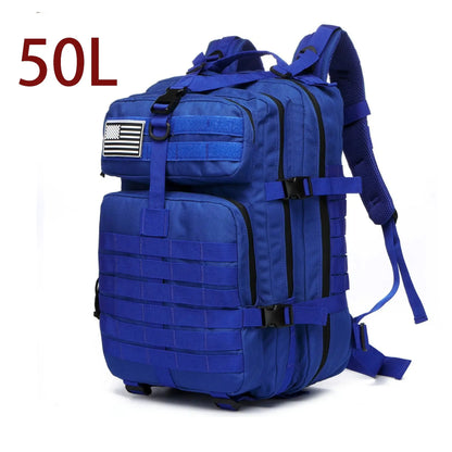 25L / 50L Tactical Backpack – Waterproof Nylon Hiking Trekking Fishing Hunting & Camping Rucksack - Rehmiar