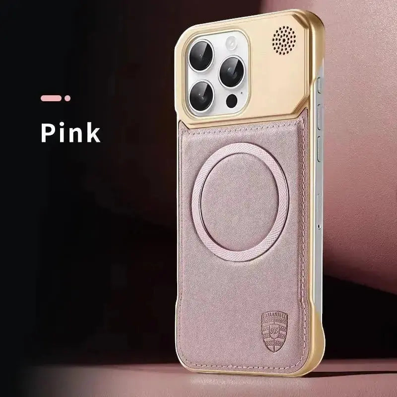 Luxury Magnetic Leather Aromatherapy Case for iPhone 11–17 Pro Max – Wireless Charging Compatible - Rehmiar
