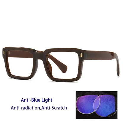 KOCOLIOR Blue Light Blocking Reading Glasses Square Retro Unisex Frame +0 to +6.0 - Rehmiar