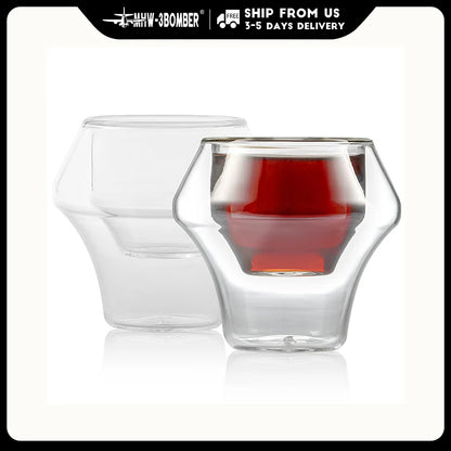 Double Wall Glass Espresso Cups - Rehmiar