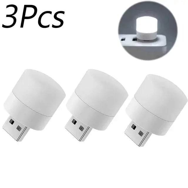Mini USB LED Night Light – Warm White Eye-Care Reading & Night Lamp - Rehmiar