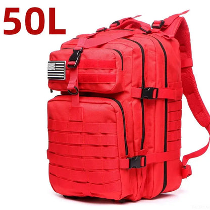 25L / 50L Tactical Backpack – Waterproof Nylon Hiking Trekking Fishing Hunting & Camping Rucksack - Rehmiar