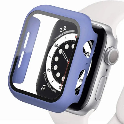 Tempered Glass cover For Apple Watch 45mm 41mm 44mm 40mm 42mm Screen Protector Apple watch Case series 9 4 5 6 SE 7 8 - Rehmiar