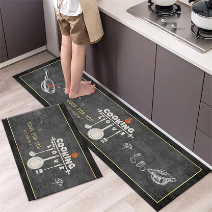 Soft Washable Kitchen Floor Mat – Anti Slip Carpet for Bedroom, Living Room, Hallway, Bathroom & Entrance Doormat
