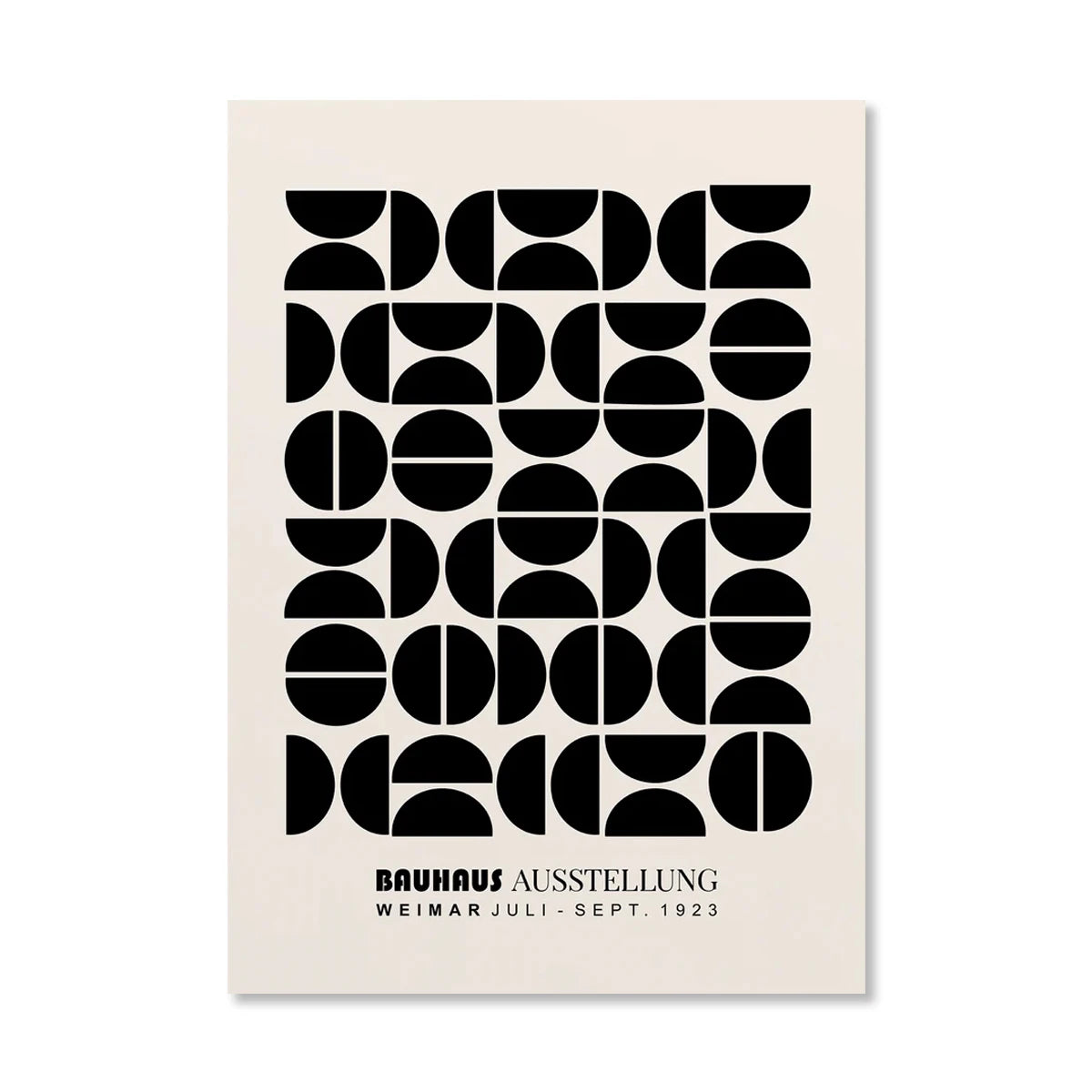 Abstract Orange Bauhaus Geometric Poster Pop Art for Modern Home Decor - Rehmiar