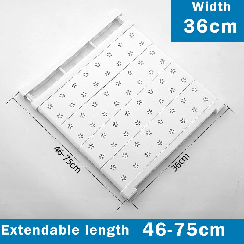 Space Saving Adjustable Wall Mounted Closet Organizer Storage Shelf - Rehmiar