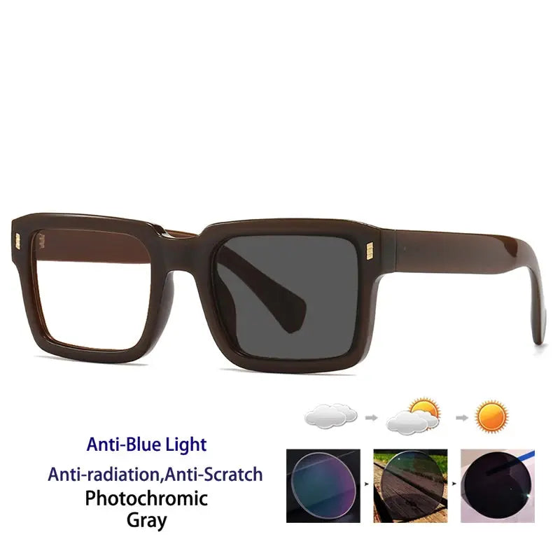 KOCOLIOR Blue Light Blocking Reading Glasses Square Retro Unisex Frame +0 to +6.0 - Rehmiar