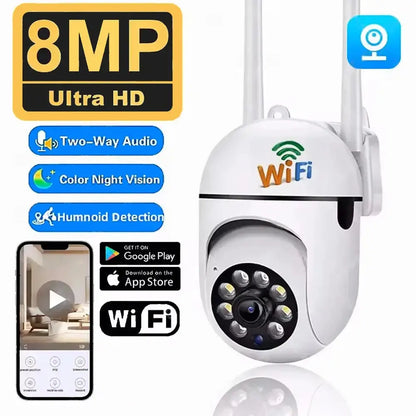 8MP Wireless Outdoor Security Camera – 4X Zoom, AI Human Tracking, Two-Way Audio & Colour Night Vision Rehmiar