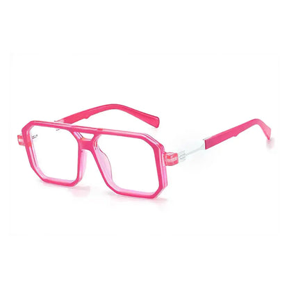 Anti-Blue Light Square Glasses – Lightweight Transparent Black Frame Eyewear for Men Women - Rehmiar