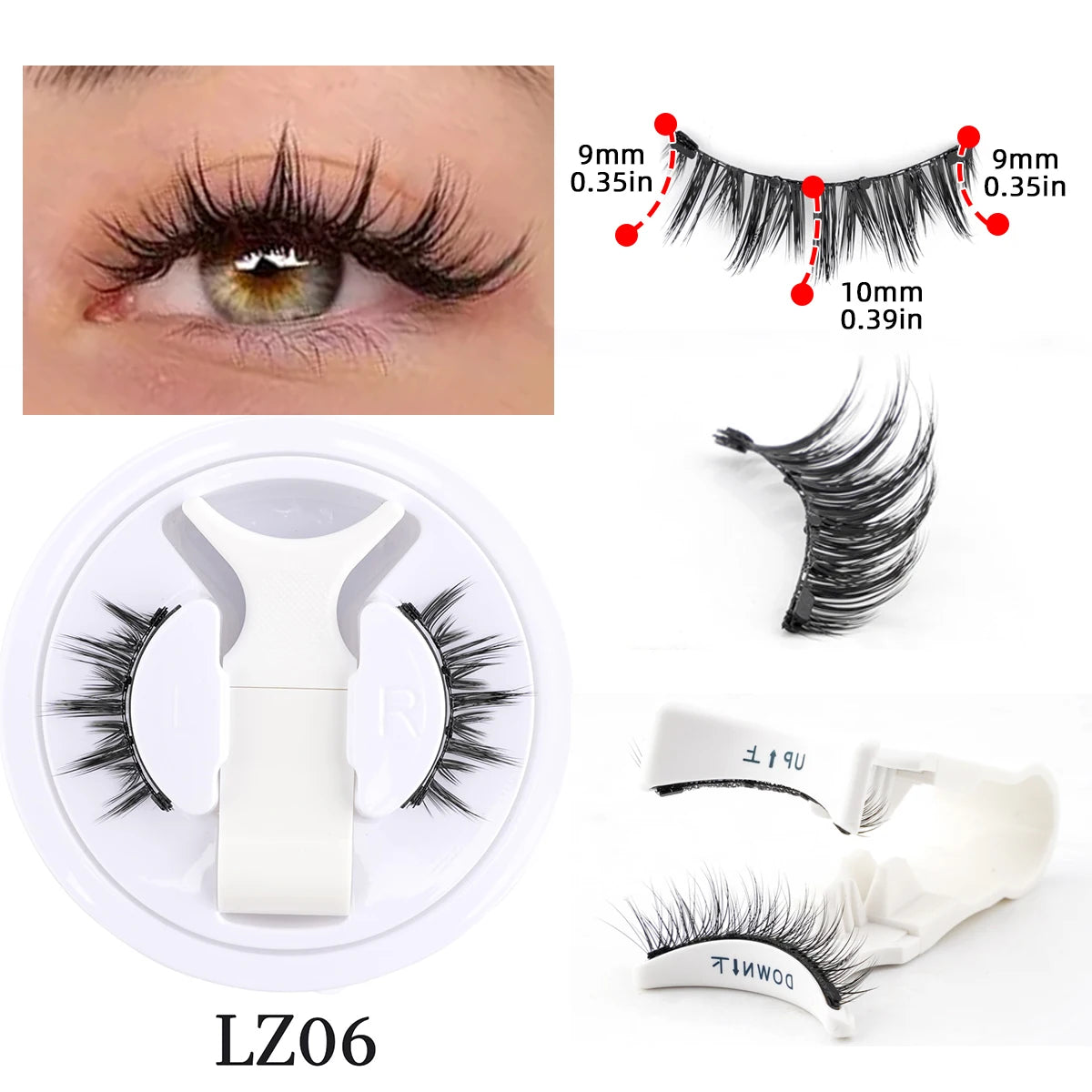 1 Pair Magnetic Eyelashes Handmade Fluffy Faux Mink Reusable Lashes - Rehmiar