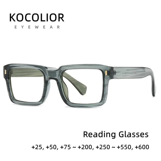 KOCOLIOR Blue Light Blocking Reading Glasses Square Retro Unisex Frame +0 to +6.0 - Rehmiar