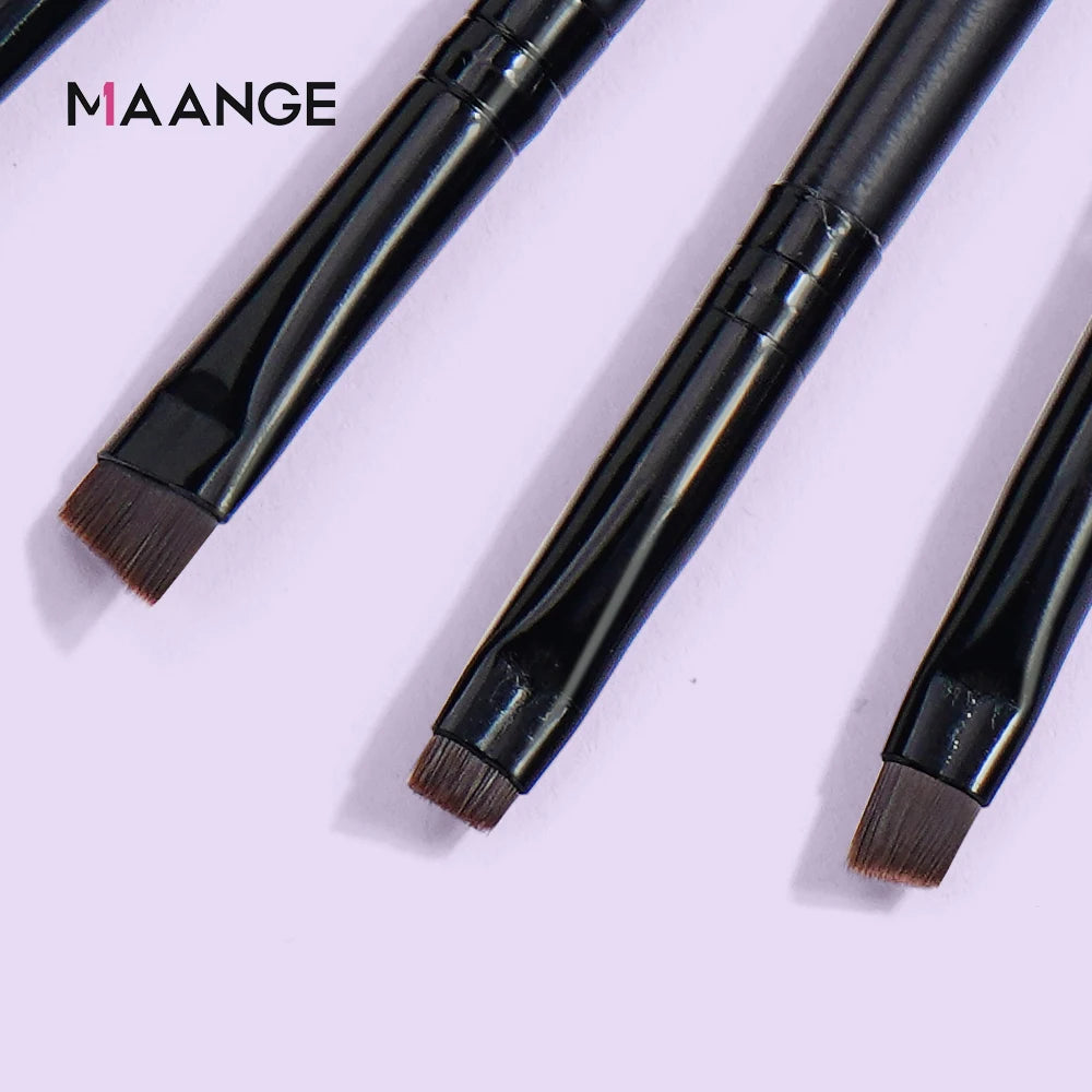 MAANGE 4 Pieces Eyebrow Contour Makeup Brush Eyeliner Brush Portable Small Angle Eyebrow Brush