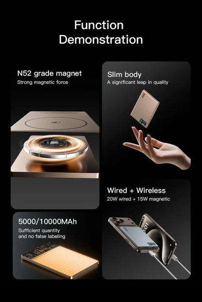 New Smart Display Wireless Charger – MagSafe Battery Backup for iPhone 17 & Apple Watch Series 10/9 - Rehmiar