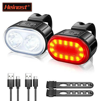 Bicycle Front Rear Bike Defence Waterproof Light Set