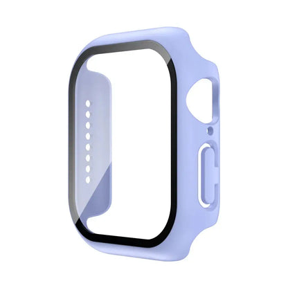 Tempered Glass Case Screen Protector for Apple Watch 38mm 40mm 41mm 42mm 44mm 45mm 46mm iWatch 10 8 7 9 6 SE 5 - Rehmiar