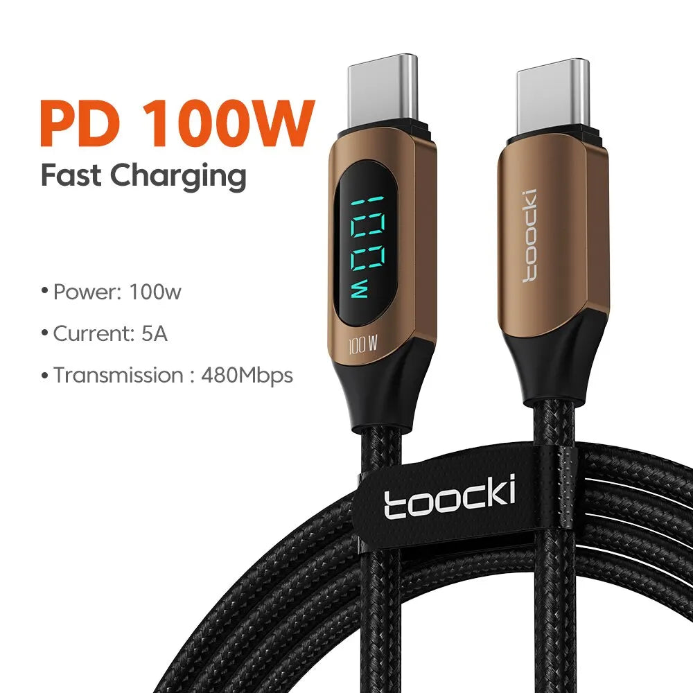 Type C to Type C Fast Charging Cable For Xiaomi POCO F3 Realme, MacBook iPad