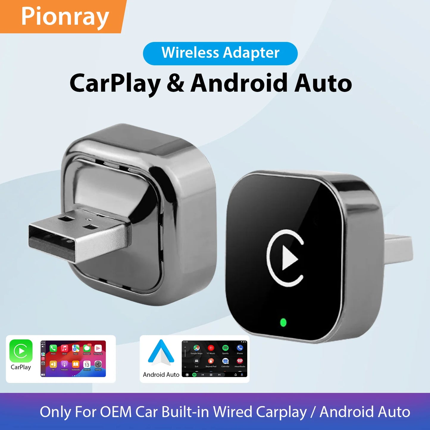 New 2 in 1 Wireless CarPlay Adapter & Android Auto Wireless Adapter - Rehmiar