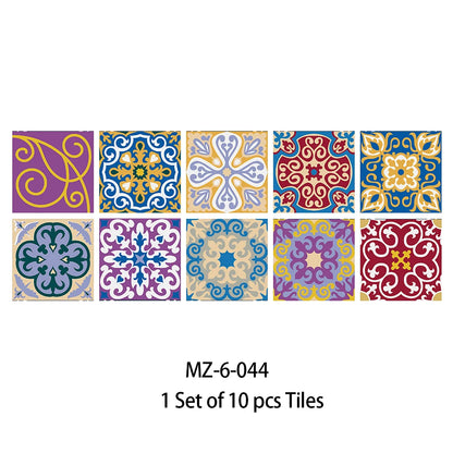 10pcs Blue & Gray Matte Surface Wall Sticker Film - Rehmiar