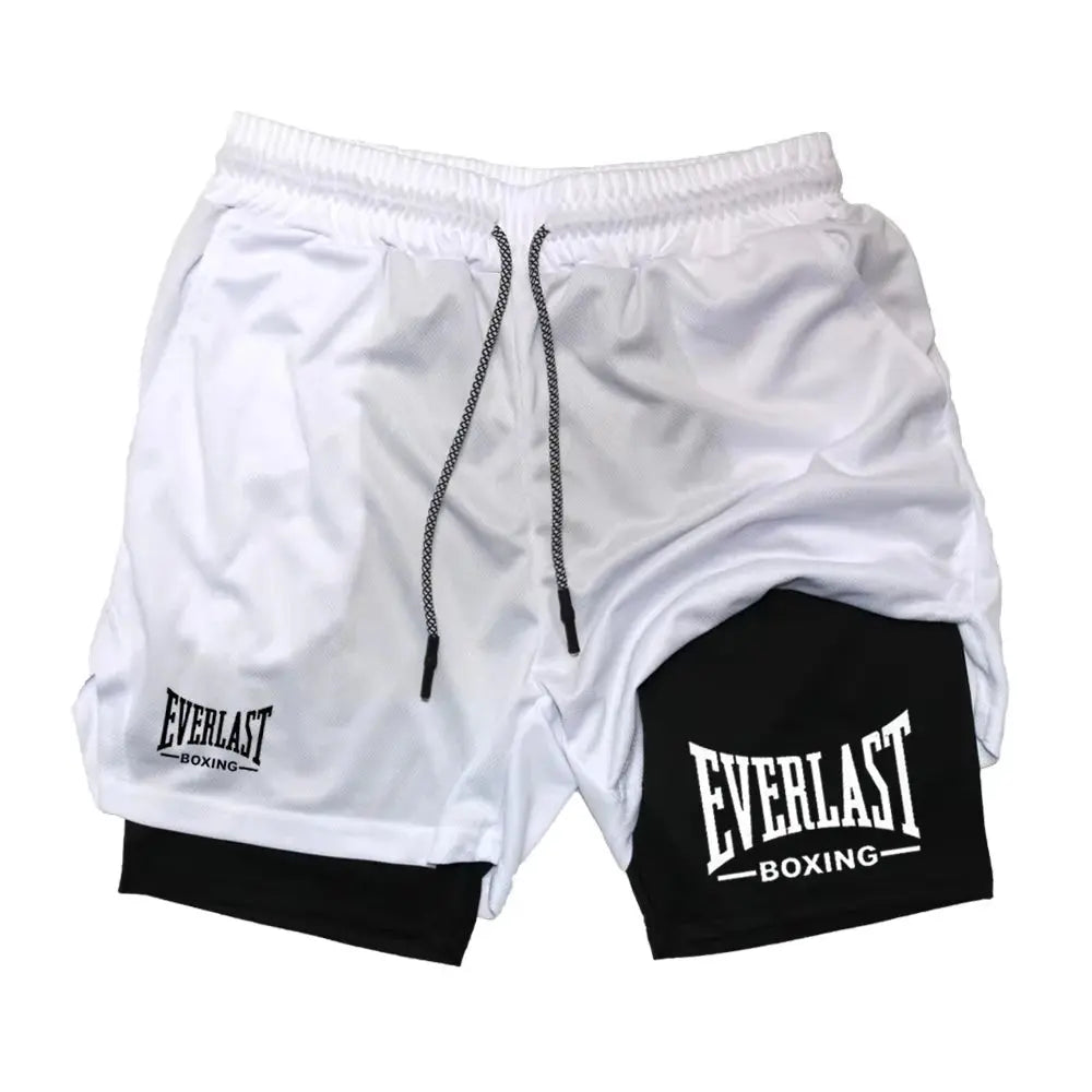 EVERLAST Men's Tight Sports Shorts – Double Layer Quick Dry, Compression Basketball Pants - Rehmiar