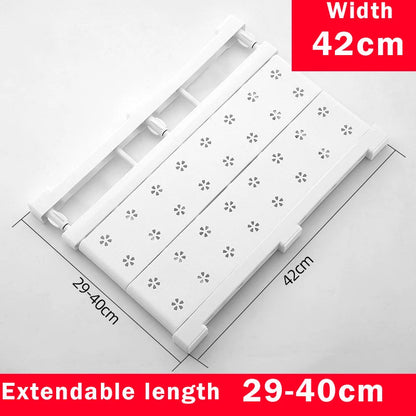 Space Saving Adjustable Wall Mounted Closet Organizer Storage Shelf - Rehmiar