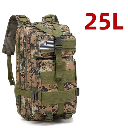 25L / 50L Tactical Backpack – Waterproof Nylon Hiking Trekking Fishing Hunting & Camping Rucksack - Rehmiar