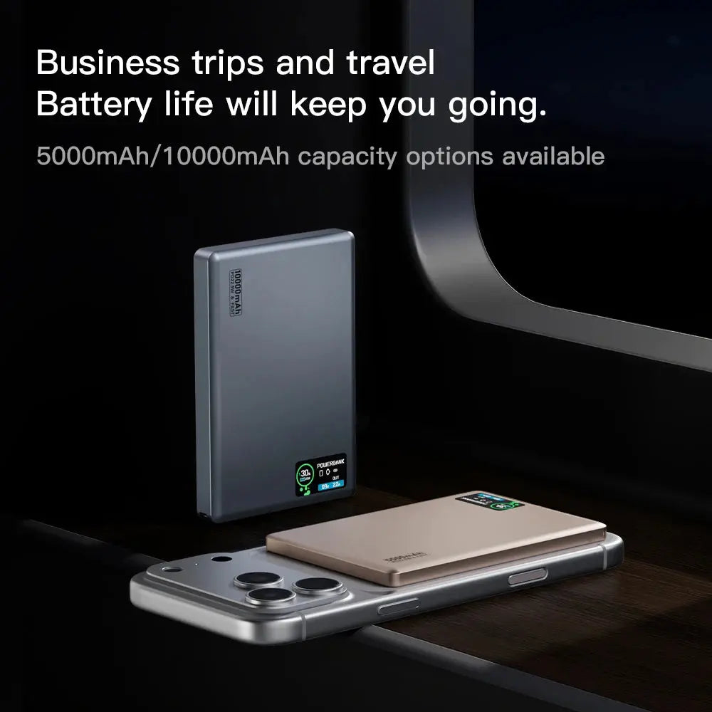 New Smart Display Wireless Charger – MagSafe Battery Backup for iPhone 17 & Apple Watch Series 10/9 - Rehmiar