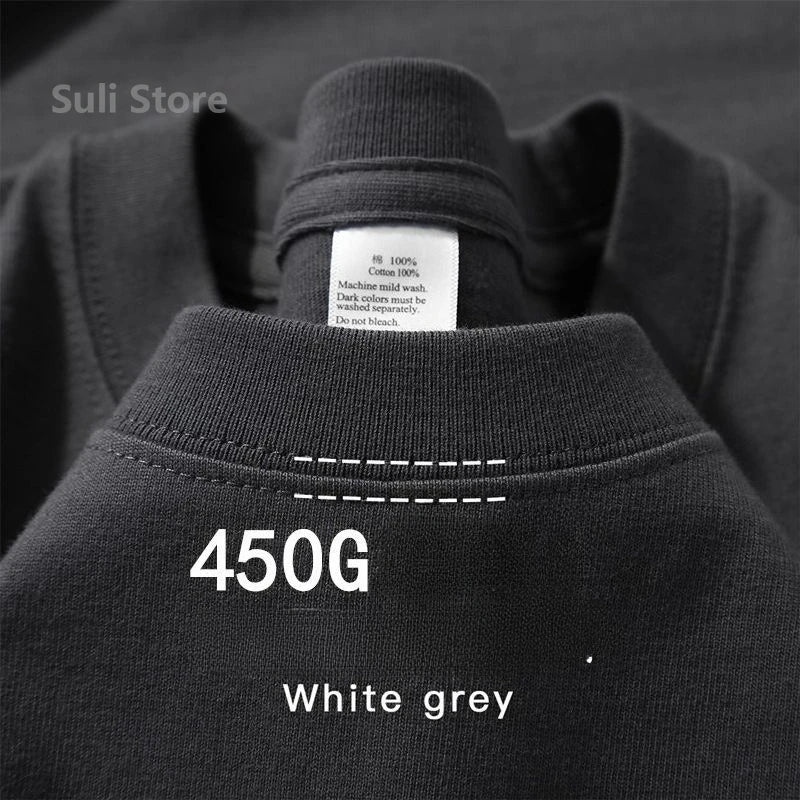 450G High Quality 100% Cotton Unisex Summer T-Shirt - Rehmiar