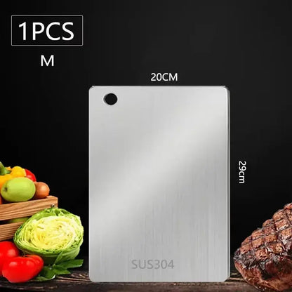 WXCOO Stainless Steel Kitchen Cutting Board – Food Grade Thick Chopping Board for Meat, Vegetables & Fruit - Rehmiar