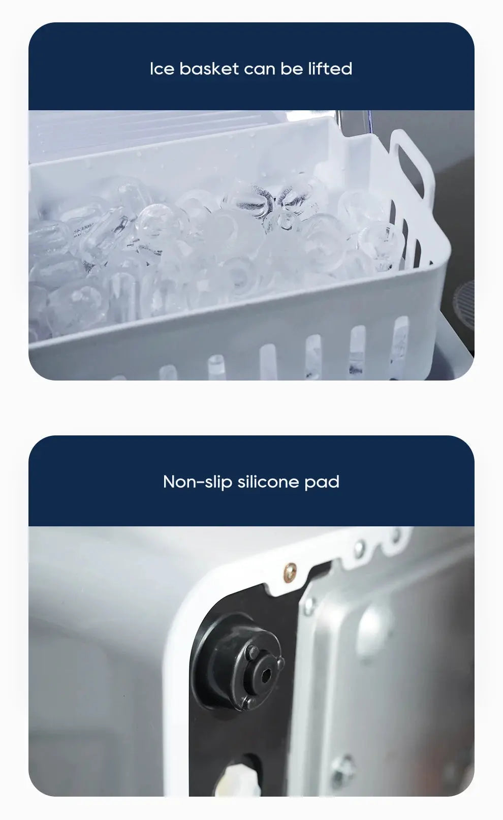 Automatic Ice Maker Machine – Self-Cleaning Portable Ice Maker for Kitchen, Office, Bar & Party, 50Hz/60Hz