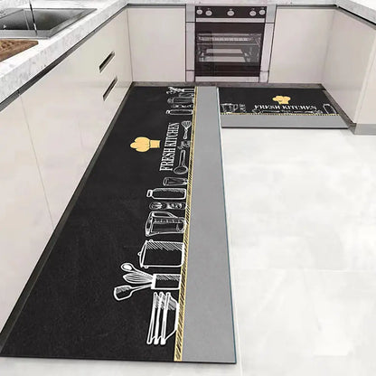 Soft Washable Kitchen Floor Mat – Anti Slip Carpet for Bedroom, Living Room, Hallway, Bathroom & Entrance Doormat