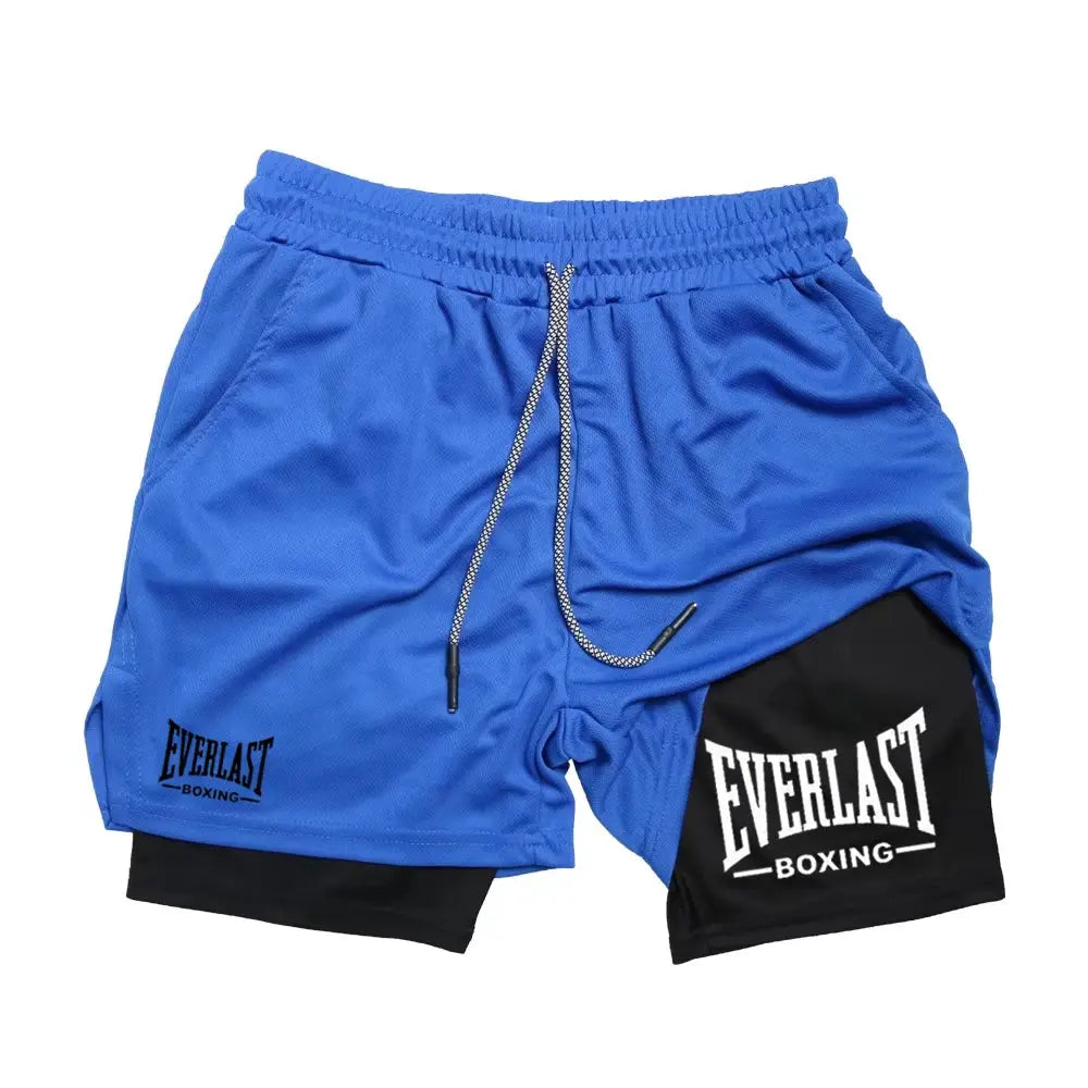 EVERLAST Men's Tight Sports Shorts – Double Layer Quick Dry, Compression Basketball Pants - Rehmiar