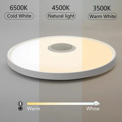 Smart RGB LED Ceiling Lamp – APP & Remote Control, Dimming, Music Sync with Speaker for Living Room & Bedroom - Rehmiar