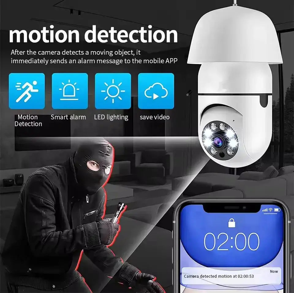 Wi-Fi Mini Surveillance Camera – Full Colour Night Vision, Auto Human Tracking & Zoom, Indoor Security Monitor Rehmiar