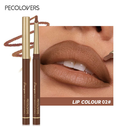 Matte 6-colors Lip Liner Pencil Bevel Design Nib Lip Contour Lipstick Nude Brown Lipstick Pencil - Rehmiar