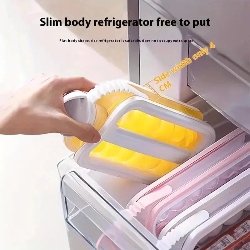 2-in-1 Foldable Ice Making Water Bottle – Transparent Silicone Ice Cube Mold Pitcher & Ice Tray - Rehmiar