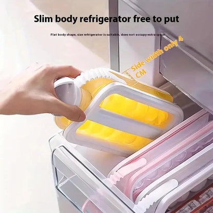 2-in-1 Foldable Ice Making Water Bottle – Transparent Silicone Ice Cube Mold Pitcher & Ice Tray - Rehmiar