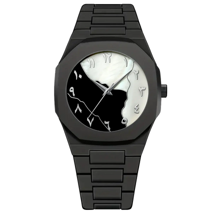 LUCKYFOX Men’s Graffiti Art Quartz Watch – Trendy Luxury Street Style Timepiece - Rehmiar