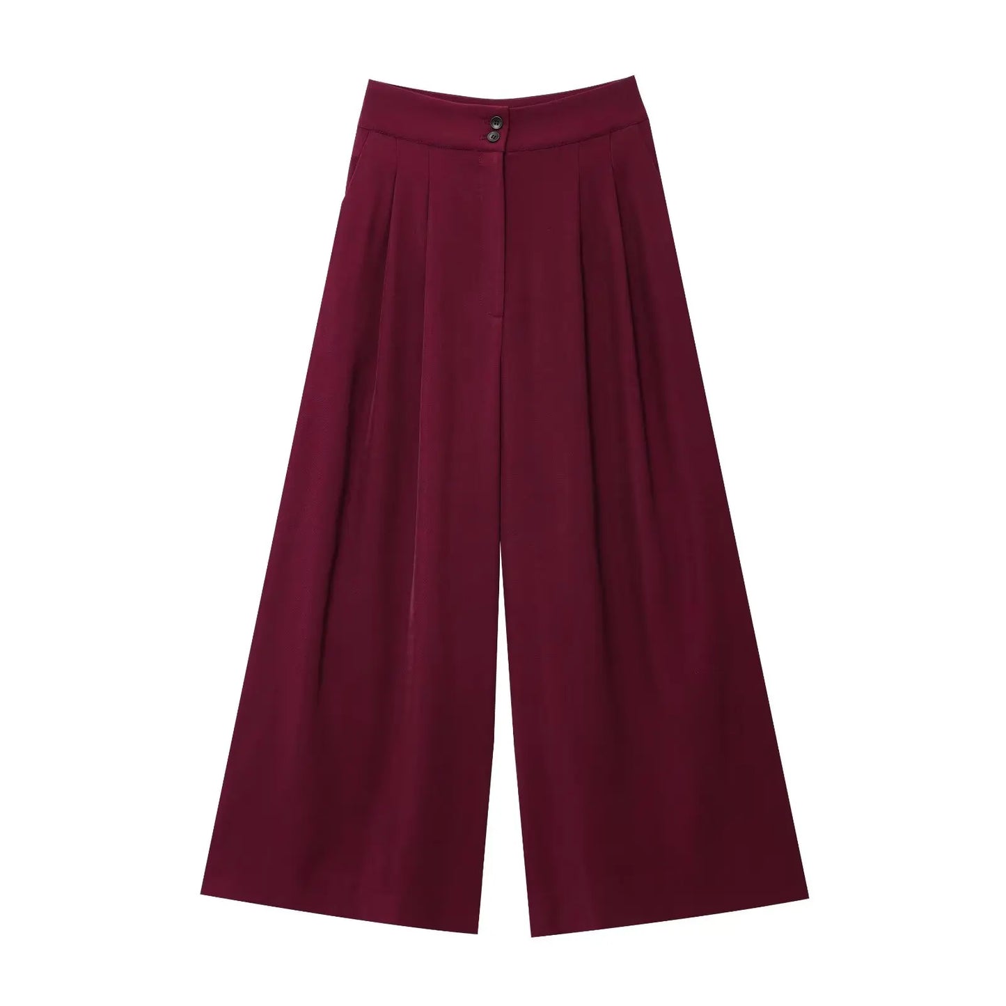 Women's Trouser Suits Sleeveless V-Neck Top with Belt Straight Pants Sets - Rehmiar