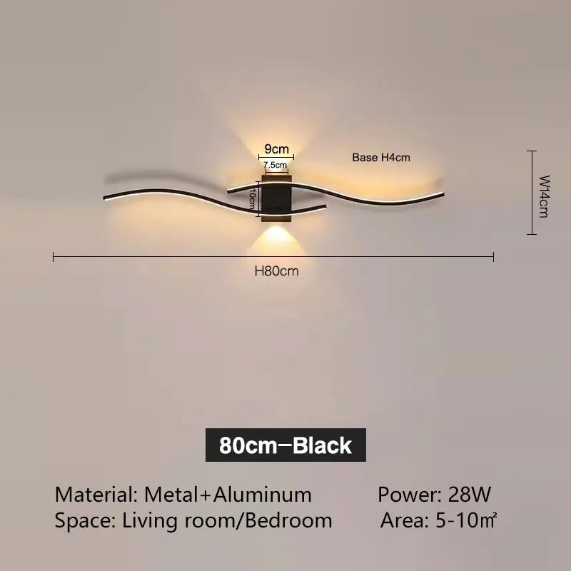 Modern Long Strip LED Wall Lamp - Rehmiar