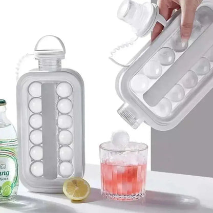 2-in-1 Portable Ice Maker Water Bottle – Folding Ice Cube Mold & Drink Bottle - Rehmiar